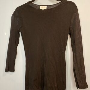 Sweet Pea by Stacy Frati for New York & Co Sheer Black Mesh Blouse size small